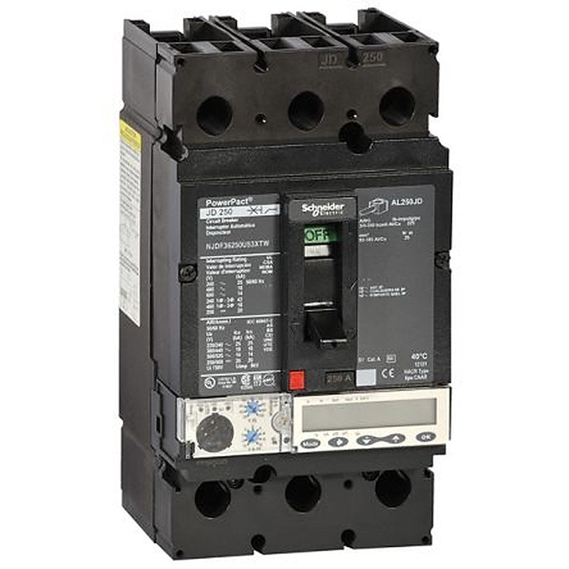 Schneider Electric, PowerPact, PowerPact Molded Case Circuit Breaker 3-Pole 250A, Breaking Capacity 25 kA, DIN Rail