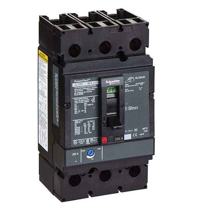 Schneider Electric, PowerPact, PowerPact Molded Case Circuit Breaker 3-Pole 250A, Breaking Capacity 18 kA, DIN Rail