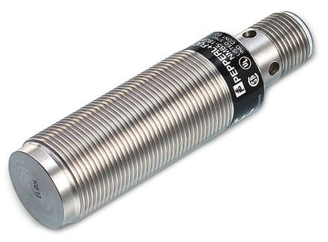 Pepperl + Fuchs NMB10-18GM65-E2-V1 Threaded Barrel Inductive Proximity Sensor, M18 x 1 PNP 3V 10 mm 30 V dc 200mA