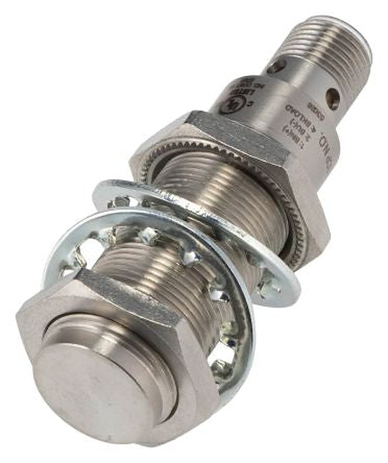 Pepperl + Fuchs NMB5-18GM65-E2-FE-V1 Threaded Barrel Inductive Proximity Sensor, M18 x 1 PNP 3V 5 mm 30 V dc 200mA