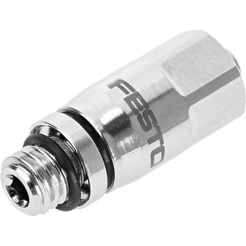 Festo NPCK Series, Male, 1857681 Pneumatic Fitting Ethylene Propylene Diene Monomer, Stainless Steel, M5, Metric