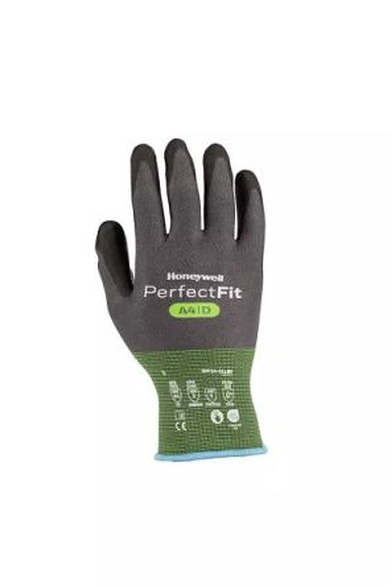Honeywell Perfect Fit 3.0 Black, Grey Carbon, HPPE, Nylon Cut Resistant Gloves, Size 10, Polyurethane Coating