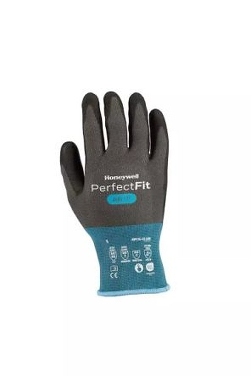 Honeywell Perfect Fit 3.0 Black, Grey Carbon, HPPE, Polyester, Polyurethane, Tungsten Cut Resistant Gloves, Size 6,