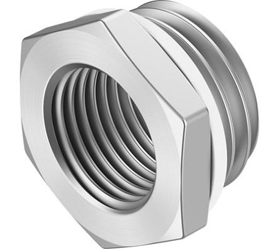 Festo NPFC Series, NPFC-RS-G34-G12-MF Pneumatic Fitting, Nickel Plated Brass, Polyvinyl Chloride Threaded BSPT