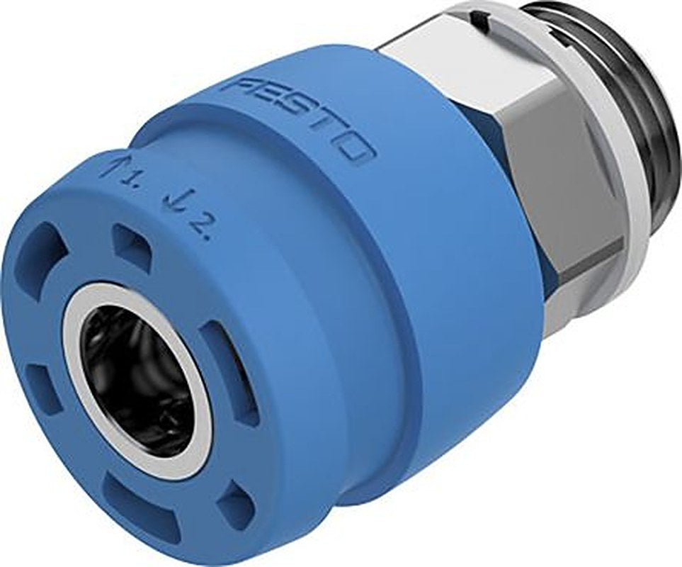 Festo Brass Pneumatic Quick Connect Coupling, 1/4 in Female G