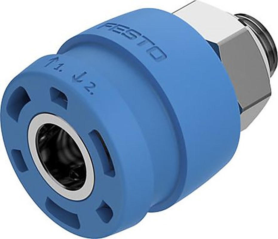 Festo Brass Pneumatic Quick Connect Coupling, 1/4 in Female G