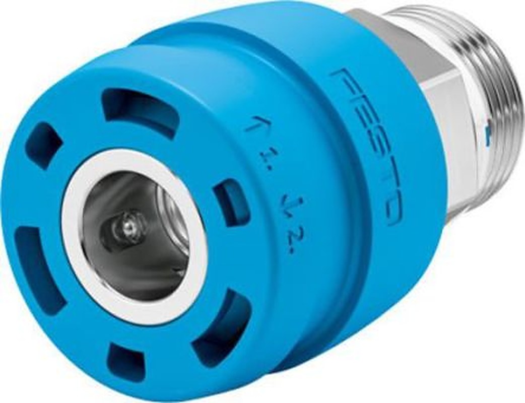 Festo Brass Pneumatic Quick Connect Coupling, 1/8 in Male 0.13in