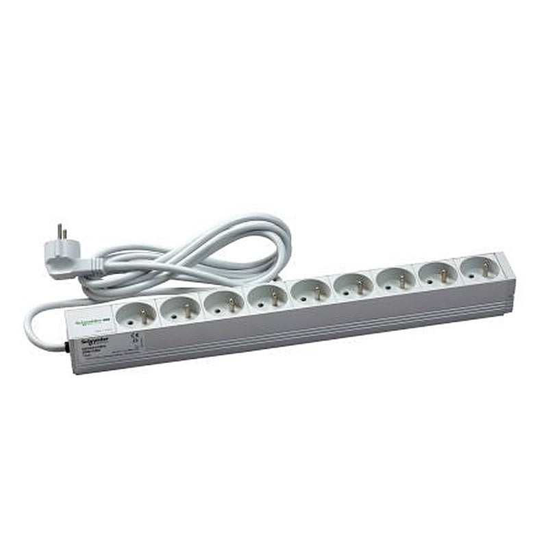 Schneider Electric 2P + E 9 Gang Socket Bar, 3m Cable, 16A, 230V