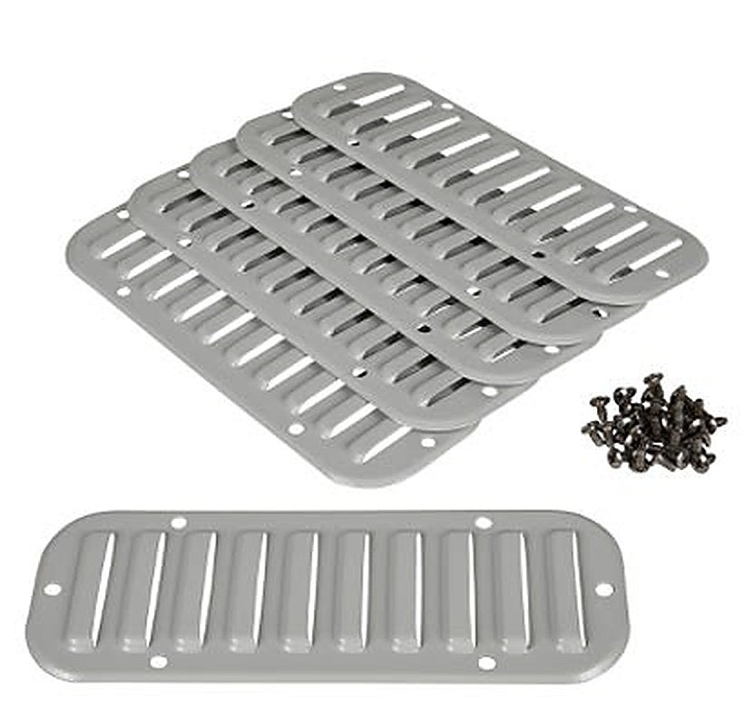 Schneider Electric Grey Steel Vent Grille, Parallel Slat 345 mm, 148mm