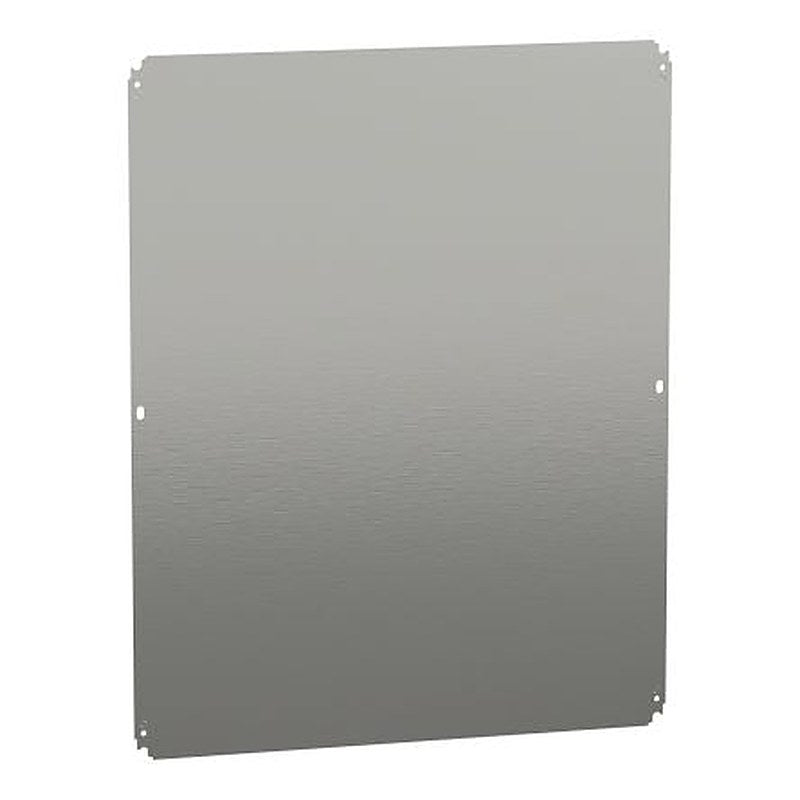 Schneider Electric Galvanised Steel Galvanised Mounting Plate, 750mm W, 750 mm L for Use with Spacial CRN Enclosure