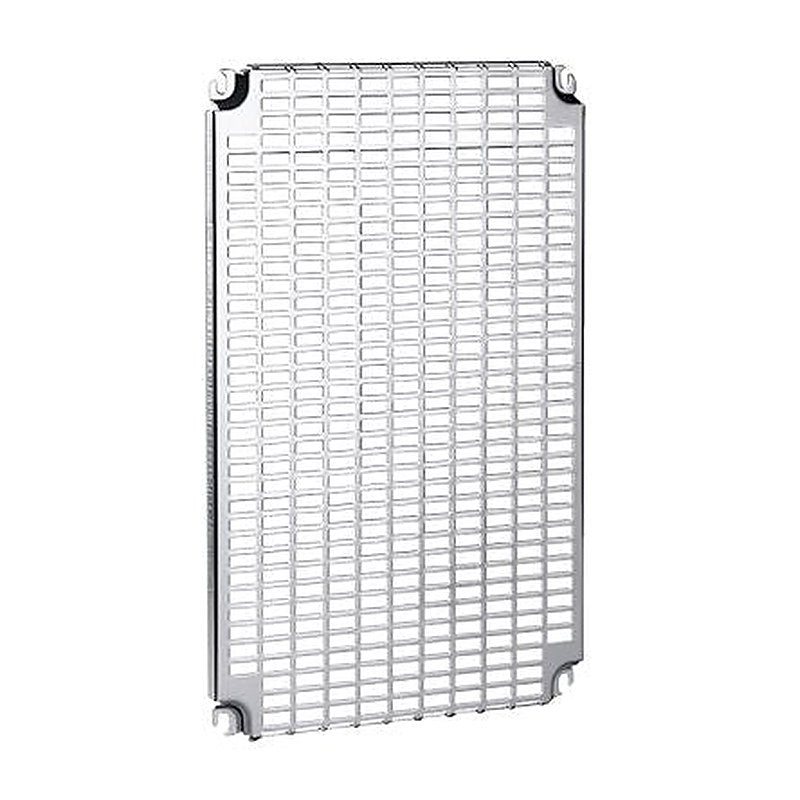 Schneider Electric Steel Zinc Plated Mounting Plate Perforated Plate, 451mm W, 15 mm L for Use with Spacial CRN,