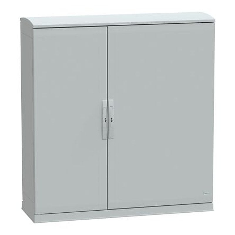 Schneider Electric NSY Series Fibreglass Reinforced Polyester 2-Door Floor Standing Enclosure, Plain Door, IP55 420 mm,