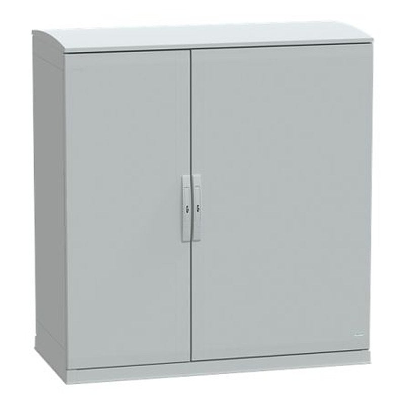 Schneider Electric PanelSeT Series Fibreglass Double Reinforced Polyester 2-Door Floor Standing Enclosure, Opaque Door,