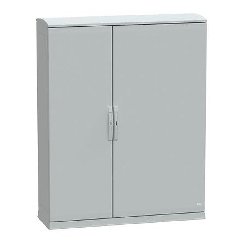 Schneider Electric NSY Series Fibreglass Reinforced Polyester 2-Door Floor Standing Enclosure, Plain Door, IP55 420 mm,