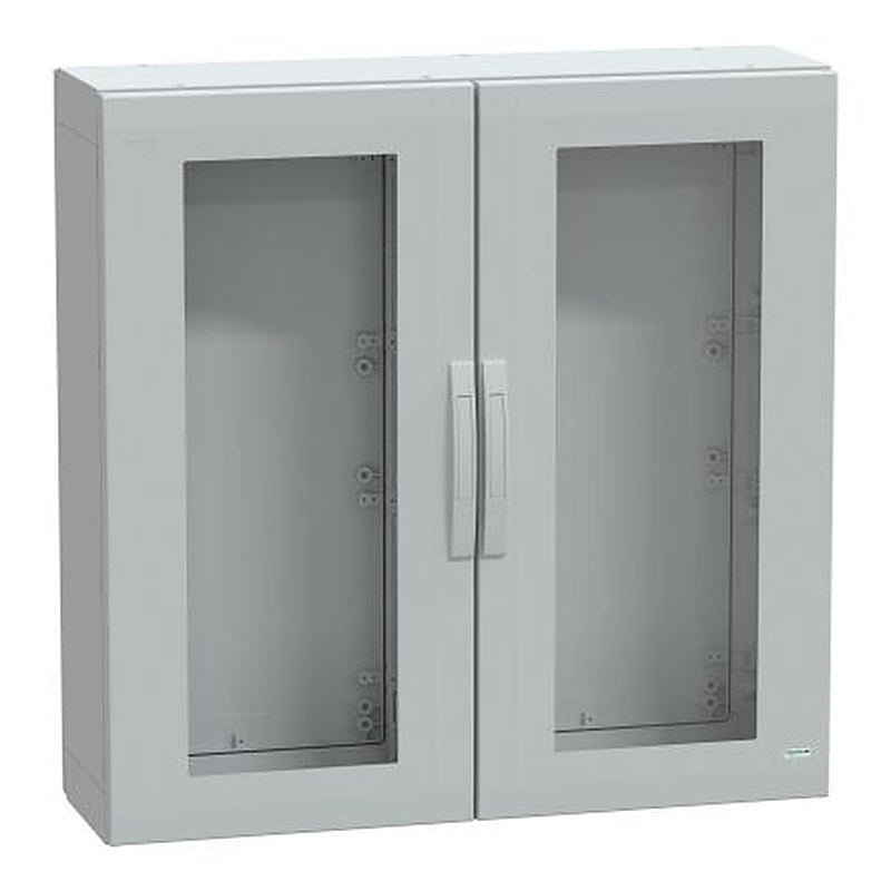 Schneider Electric Thalassa Series Fibreglass Reinforced Polyester 2-Door Floor Standing Enclosure, Transparent Door,