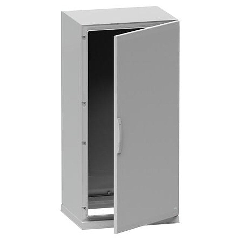 Schneider Electric PanelSeT Series Fibreglass Reinforced Polyester 1-Door Floor Standing Enclosure, Plain Door, IP54 420