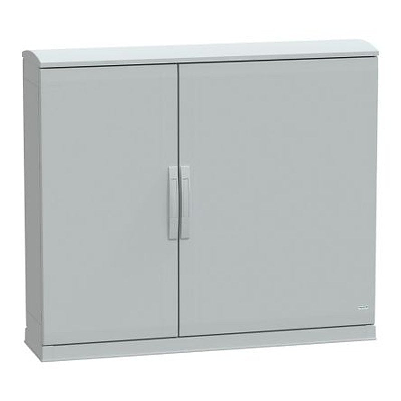 Schneider Electric PanelSeT PLA Series Fibreglass Reinforced Polyester 2-Door Floor Standing Enclosure, Plain Door, IP44