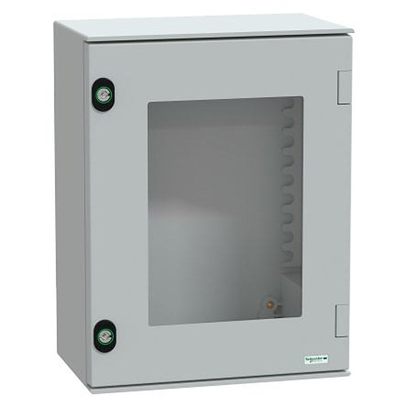 Schneider Electric PanelSeT Series Polyethylene Terephthalate Wall Box, IP66 Transparent Door, 430 mm x 330 mm x 200 mm