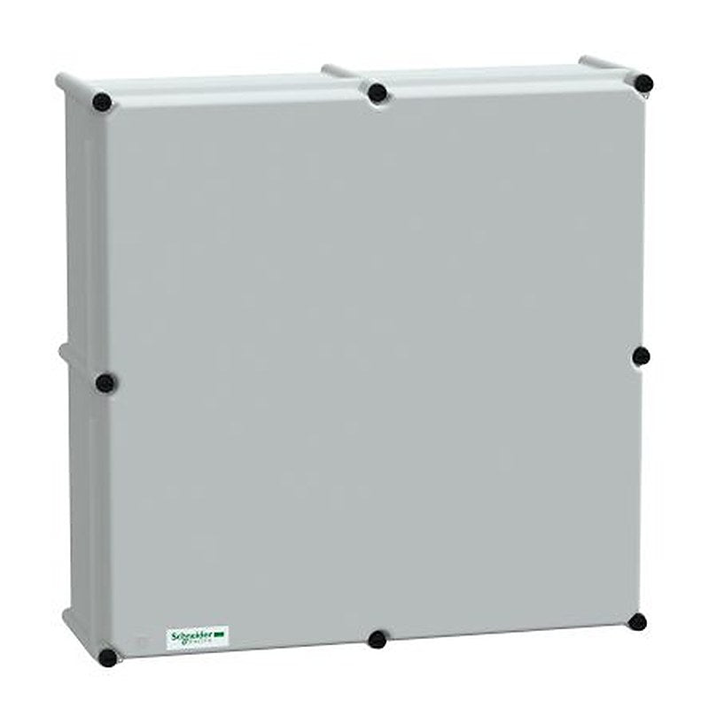 Schneider Electric PanelSeT Series Grey Fibreglass Reinforced Polyester General Purpose Enclosure, IP66, IK09 Flanged