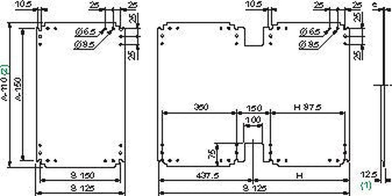 Schneider Electric Galvanised Steel Mounting Plate Mounting Plate, 375mm W, 1390 mm L for Use with Thalassa PLA