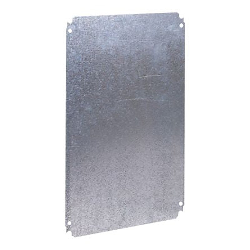 Schneider Electric Galvanised Steel Mounting Plate Mounting Plate, 375mm W, 640 mm L for Use with PLA Enclosure