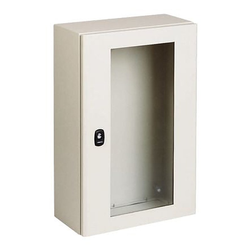 Schneider Electric PanelSeT S3D Series Steel Enclosure, IP66 Transparent Door, 1000 mm x 1000 mm x 300 mm