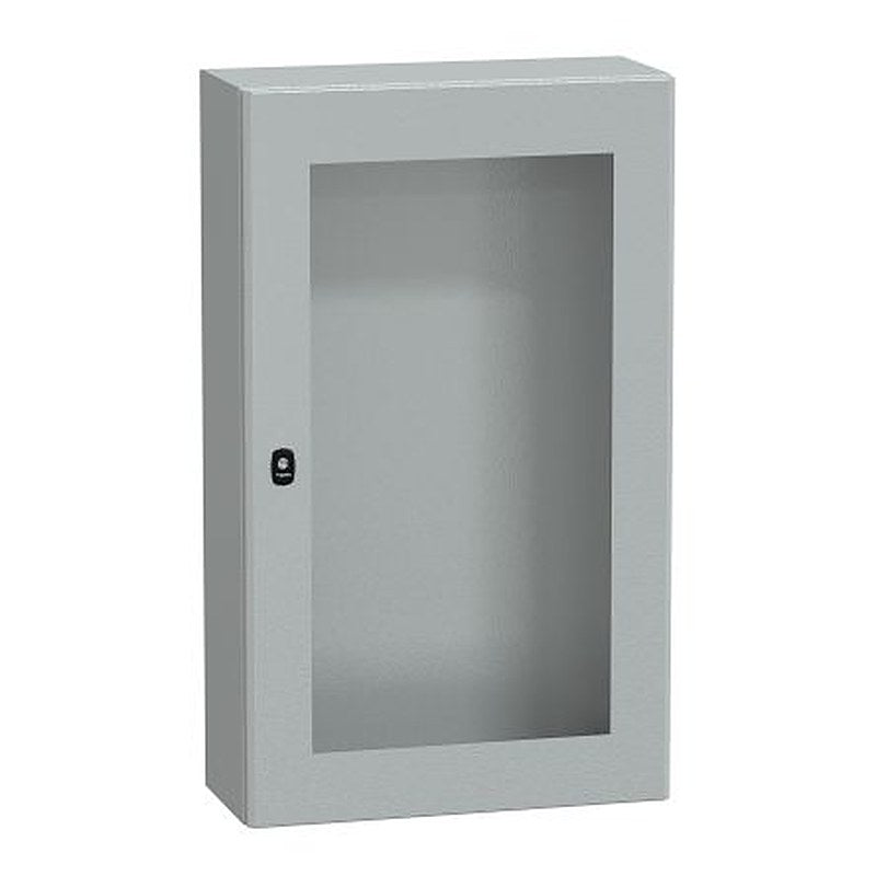 Schneider Electric PanelSeT S3D Series Steel Wall Box, IP66 Transparent Door, 1000 mm x 600 mm x 250 mm