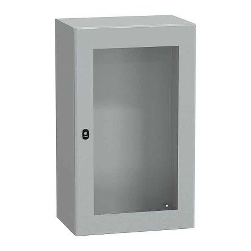 Schneider Electric PanelSeT S3D Series Steel Wall Box, IP66 Transparent Door, 1000 mm x 600 mm x 400 mm
