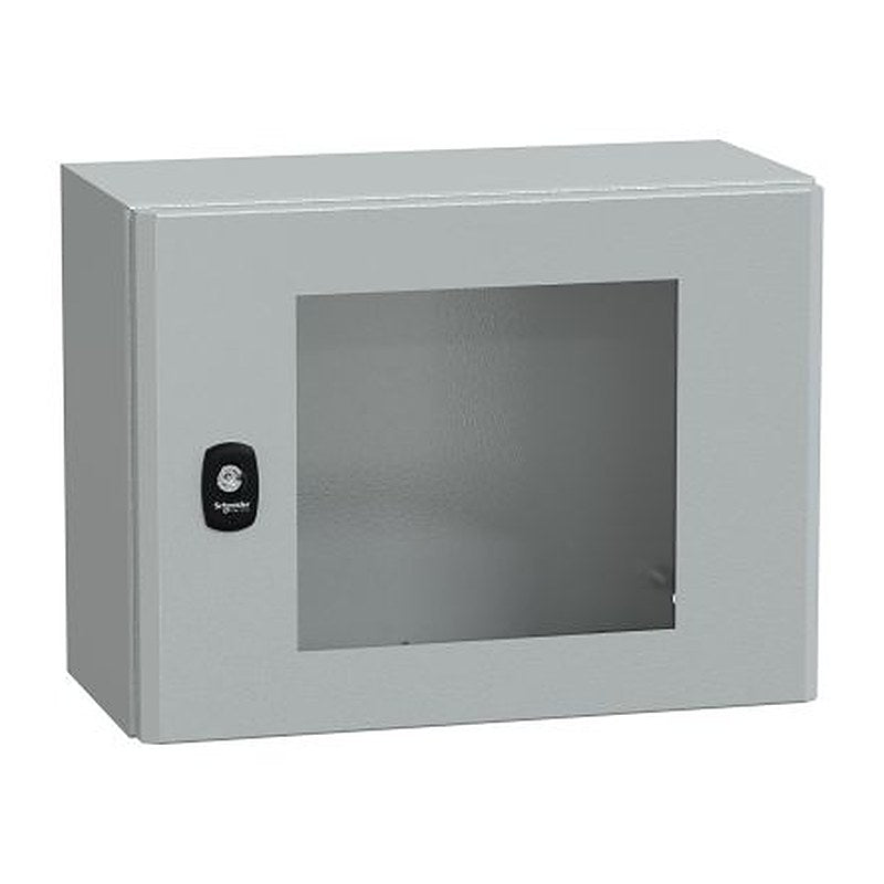 Schneider Electric NSY Series Steel Wall Box, IP66 Transparent Door, 300 mm x 400 mm x 200 mm
