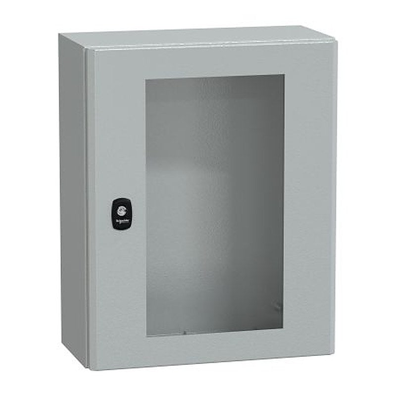 Schneider Electric PanelSeT S3D Series Steel Wall Box, IP66 Transparent Door, 500 mm x 400 mm x 200 mm