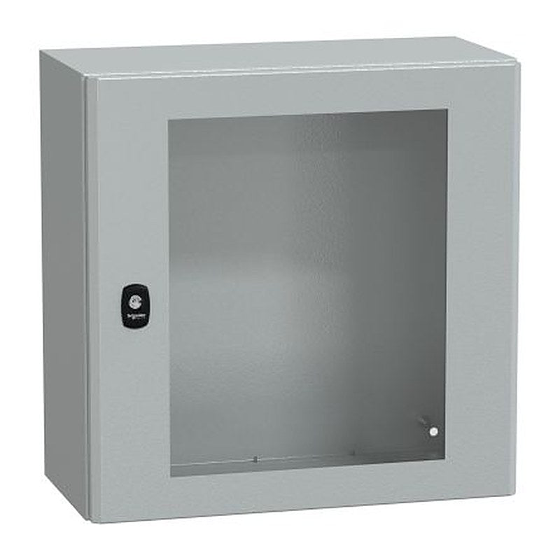 Schneider Electric NSY Series Steel Wall Box, IP66 Transparent Door, 500 mm x 500 mm x 250 mm