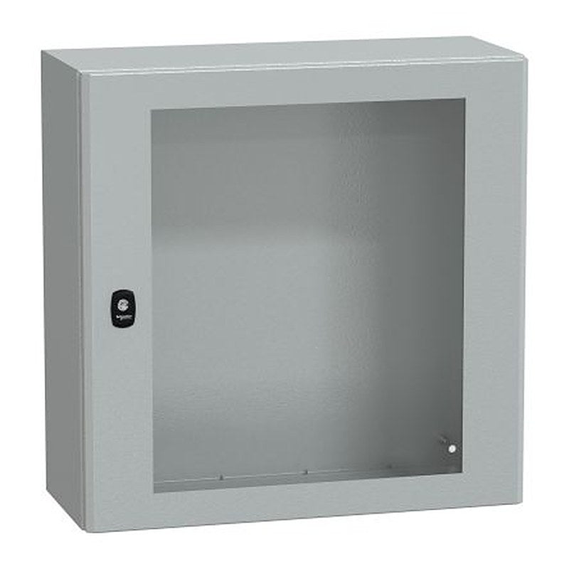 Schneider Electric NSY Series Steel Wall Box, IP66 Transparent Door, 600 mm x 600 mm x 250 mm