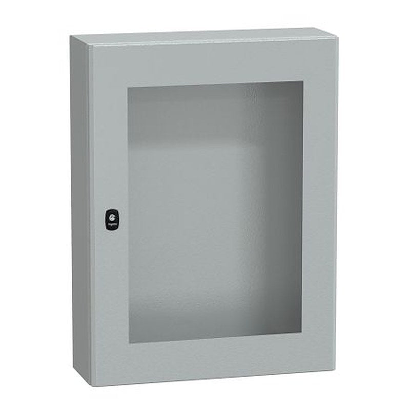 Schneider Electric PanelSeT S3D Series Steel Wall Box, IP66 Transparent Door, 800 mm x 600 mm x 200 mm