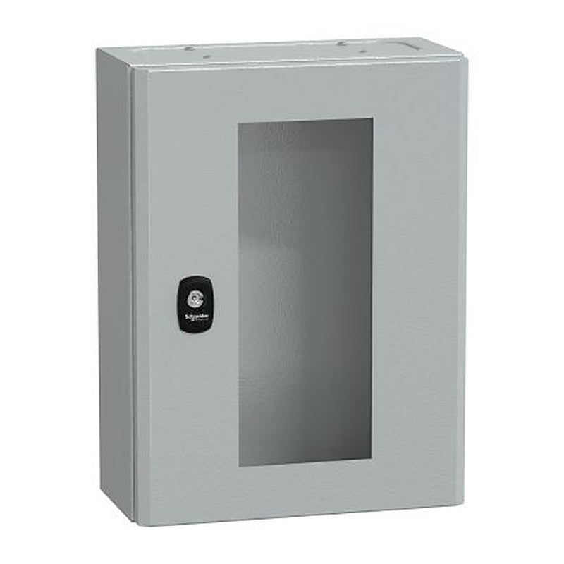 Schneider Electric PanelSeT S3DM/S3DB Series Steel Wall Box, IP66 Transparent Door, 400 mm x 300 mm x 150 mm