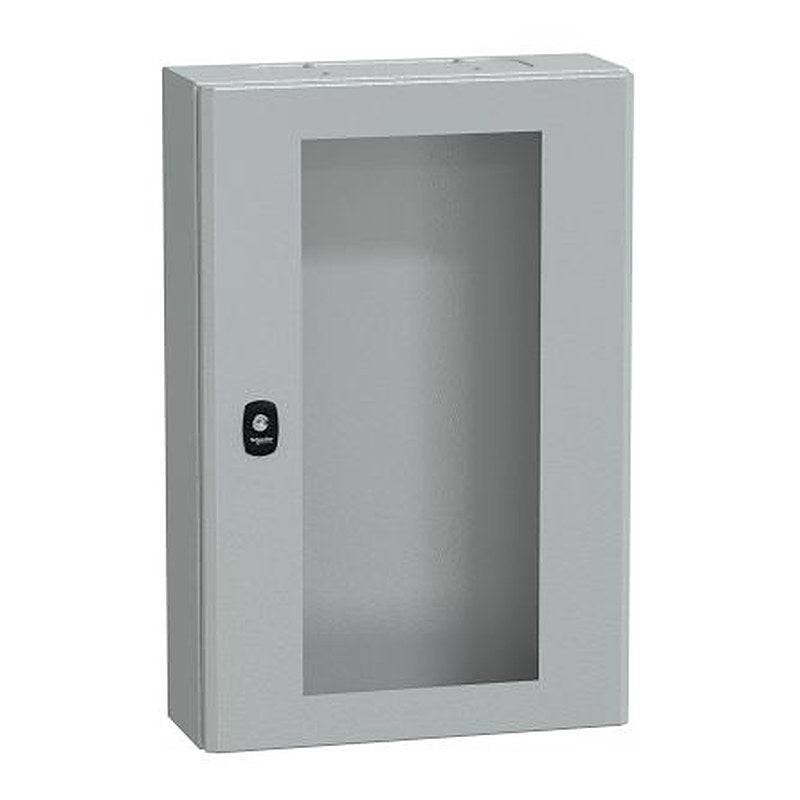 Schneider Electric PanelSeT S3DM/S3DB Series Steel Wall Box, IP66 Transparent Door, 600 mm x 400 mm x 150 mm