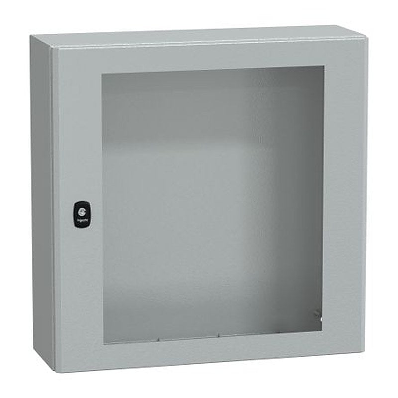 Schneider Electric PanelSeT S3DM/S3DB Series Steel Wall Box, IP66 Transparent Door, 600 mm x 600 mm x 150 mm