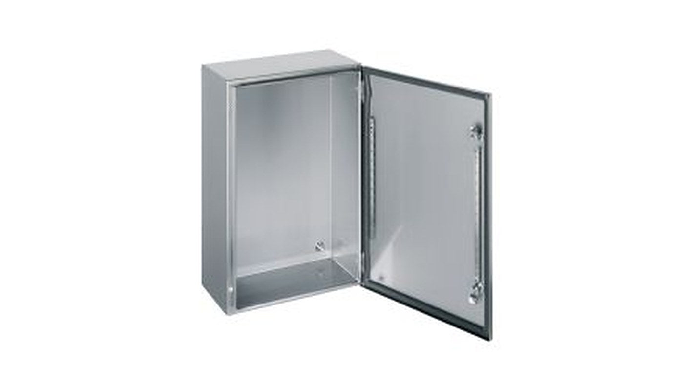 Schneider Electric PanelSet S3X Series 316L Stainless Steel 1-Door Floor Standing Enclosure, Plain Door, IP66 150 mm,