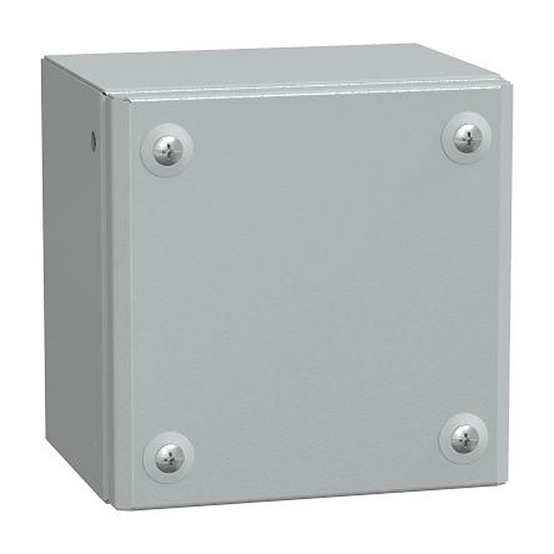 Schneider Electric PanelSeT SBM Series Steel Wall Box, IP66, 150 mm x 150 mm x 120 mm