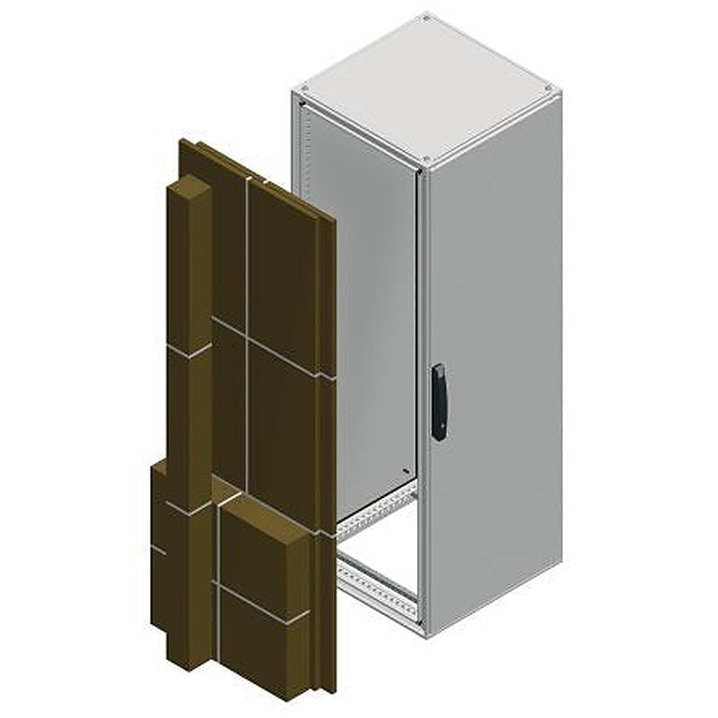 Schneider Electric NSYSFD Series Lockable Sheet Steel RAL 7035 Single Door, 2000 mm H, 500mm W, 2000 mm L for Use with