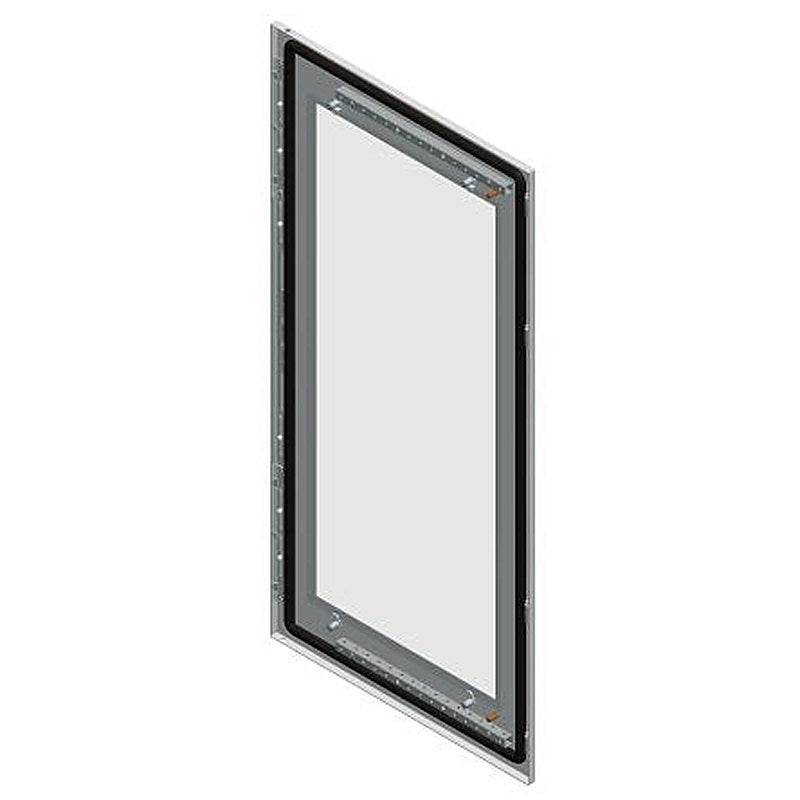 Schneider Electric NSYS Series Lockable Door: Securit Glass Door: Sheet Steel RAL 7035 Single Door, 2200 mm H, 800mm W,
