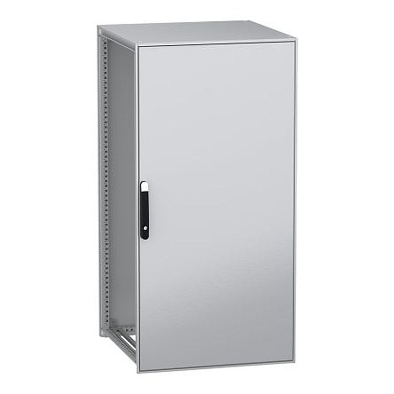 Schneider Electric PanelSeT SFN Series Galvanised Steel 1-Door Floor Standing Enclosure, Plain Door, IP55 800 mm, 800 mm
