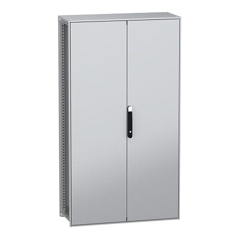 Schneider Electric PanelSeT SFN Series Galvanised Steel 2-Door Floor Standing Enclosure, Plain Door, IP55 400 mm, 1000