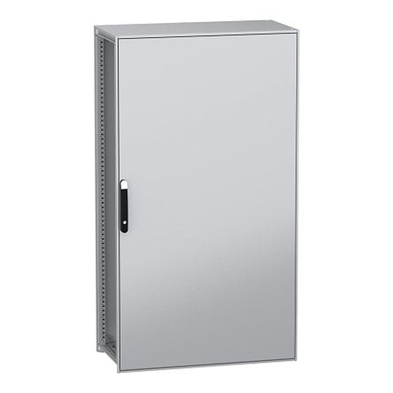 Schneider Electric PanelSeT SFN Series Galvanised Steel 1-Door Floor Standing Enclosure, Plain Door, IP55 500 mm, 1000