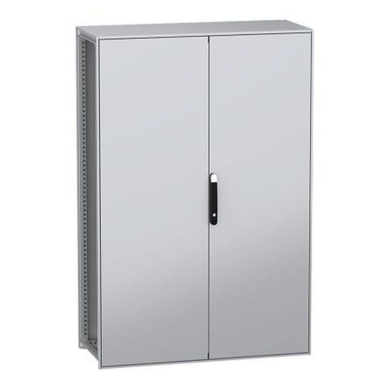 Schneider Electric PanelSeT SFN Series Galvanised Steel 2-Door Floor Standing Enclosure, Plain Door, IP55 500 mm, 1200