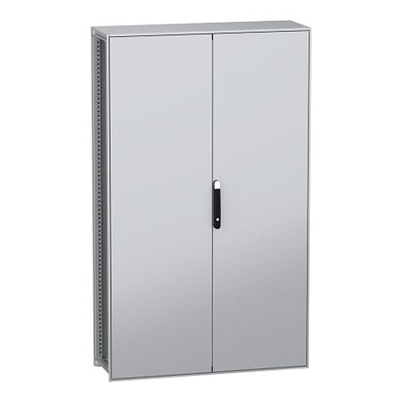 Schneider Electric PanelSeT SFN Series Galvanised Steel 2-Door Floor Standing Enclosure, Plain Door, IP55 400 mm, 1200