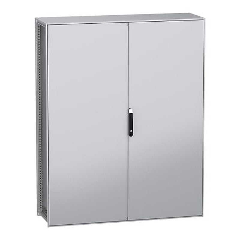 Schneider Electric PanelSeT SFN Series Galvanised Steel 2-Door Floor Standing Enclosure, Plain Door, IP55 500 mm, 1600