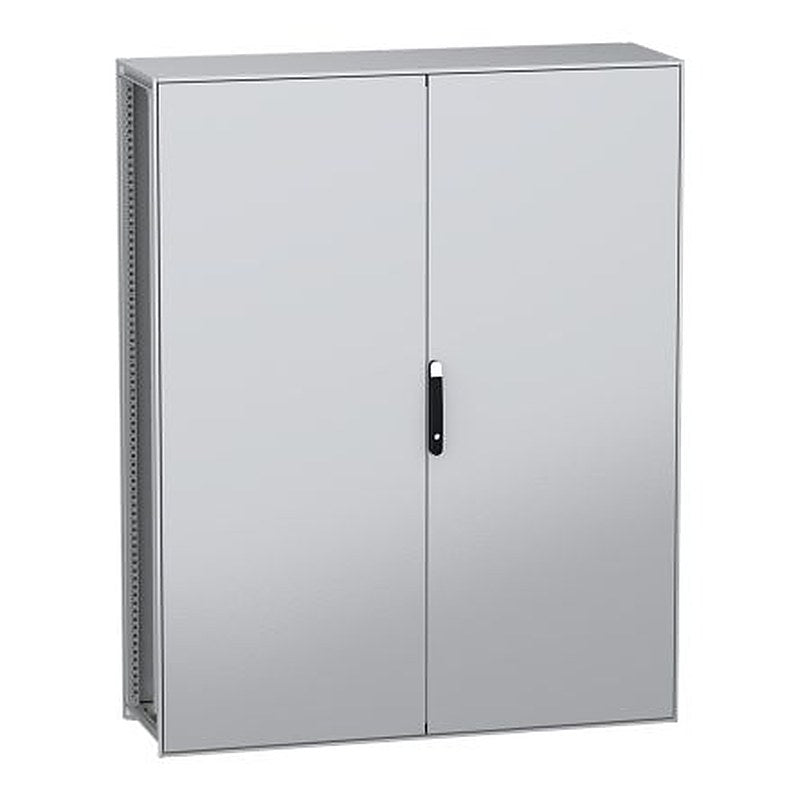 Schneider Electric PanelSeT SFN Series Galvanised Steel 2-Door Floor Standing Enclosure, Plain Door, IP55 500 mm, 1600