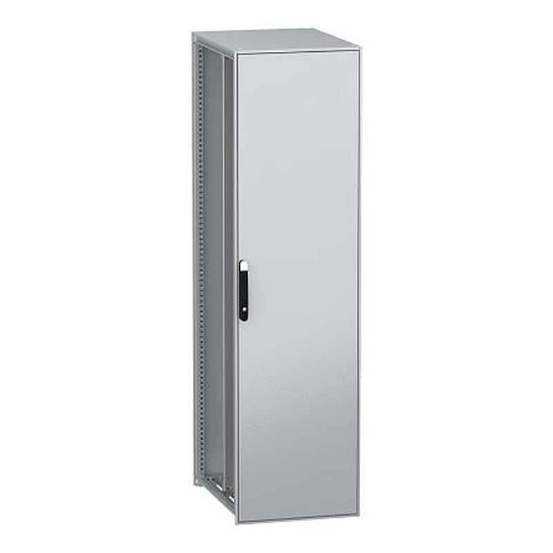 Schneider Electric PanelSeT SFN Series Galvanised Steel 1-Door Floor Standing Enclosure, Plain Door, IP55, 600 mm 2200
