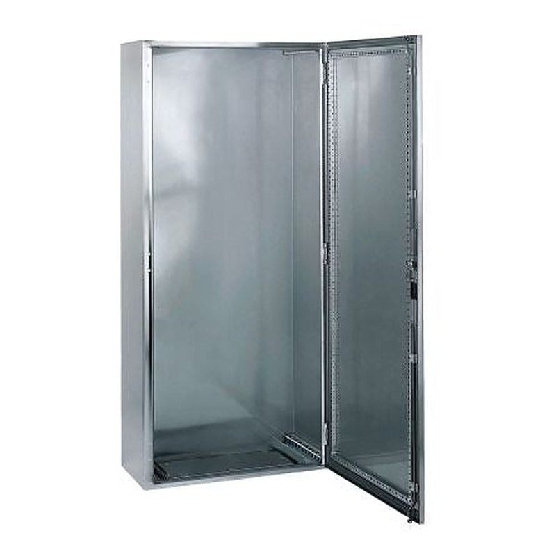 Schneider Electric PanelSeT SFN Accessoires Series Stainless Steel 1-Door Floor Standing Enclosure, Opaque Door, IP66