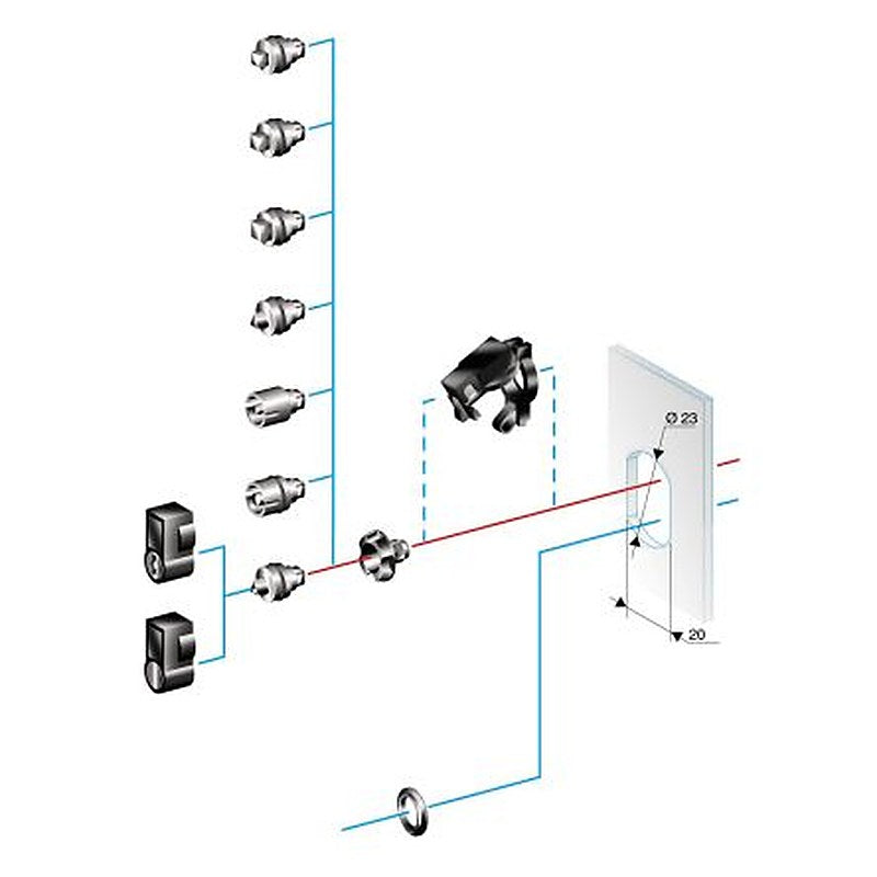 Schneider Electric PanelSeT Series 5 mm Double Bar Lock For Use With Large Escucheon